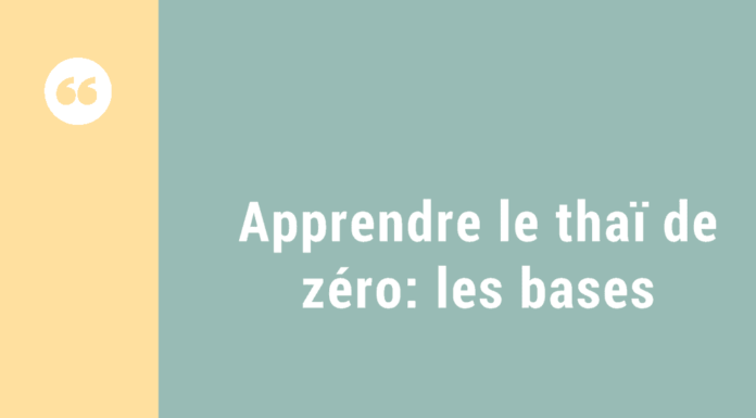 langue thai les bases