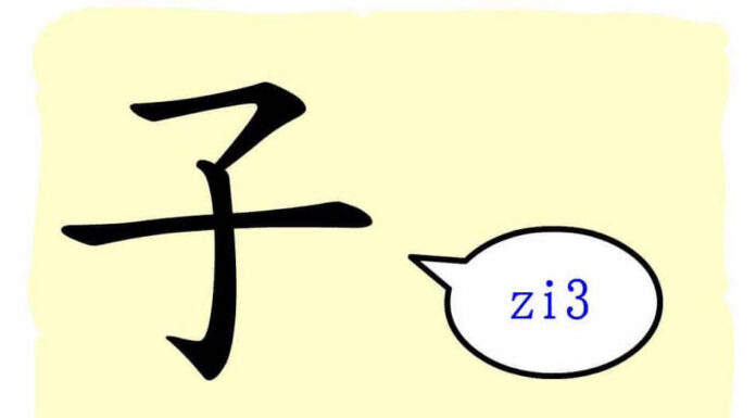 L'origine du caractère chinois 子 - zǐ - enfant