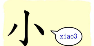 L'origine du caractère chinois 小 - xiǎo - petit