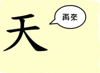 L'origine du caractère chinois 天 - tiān - ciel