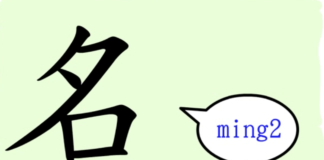 L'origine du caractère chinois 名 - míng - nom