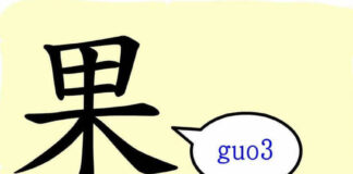 L’origine du caractère chinois 果 – guǒ – fruit