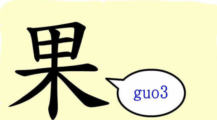 L’origine du caractère chinois 果 – guǒ – fruit