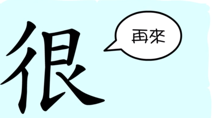 L’origine du caractère chinois 很 – hěn – très