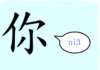 L’origine du caractère chinois 你 – nǐ – tu
