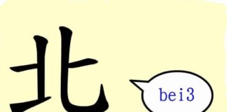 L'origine du caractère chinois 北 - běi - nord