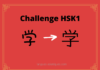 Test HSK1 - caractère chinois 学 - xué - apprendre