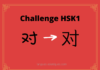 Test HSK1 - caractère chinois 对 – duì – correct