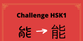 Test HSK1 - caractère chinois 能 – néng – pouvoir