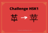 Test HSK1 - caractère chinois 苹 – píng – pomme