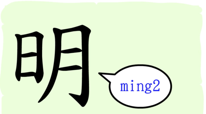 L'origine du caractère chinois 明 - míng - brillant