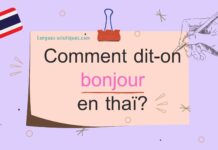 Comment dit-on bonjour en thaï ?