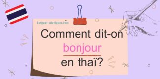 Comment dit-on bonjour en thaï ?