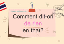 Comment dit-on de rien en thaï ?