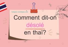 Comment dit-on désolé en thaï ?
