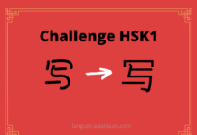 Test HSK1 – caractère chinois 写  – xiě – écrire Test HSK1 - caractère chinois 写 – xiě – écrire