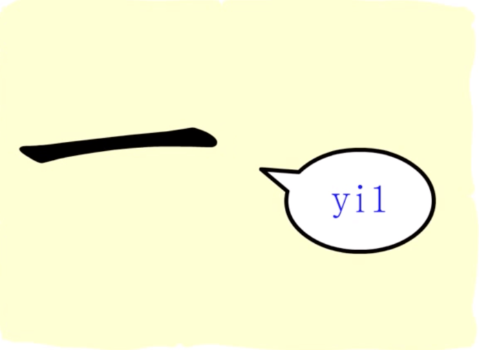 L’origine du caractère chinois 一 – yī – un