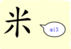 L'origine du caractère chinois 米 - mǐ - riz