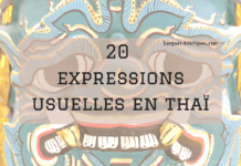 20 expressions usuelles en thaï