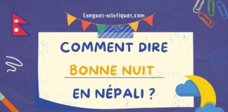 Comment dire bonne nuit en népali?