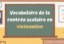 Vocabulaire de la rentrée scolaire en vietnamien