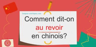 Comment dit-on au revoir en chinois?