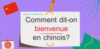 Comment dit-on bienvenue en chinois ?