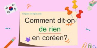 Comment dit-on de rien en coréen?