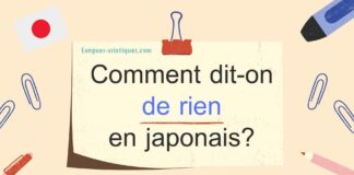 Comment dit-on de rien en japonais?