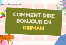 Comment dire bonjour en birman