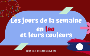 Les jours de la semaine en lao et leurs couleurs