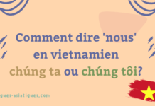 Comment dire nous en vietnamien chúng ta ou chúng tôi?