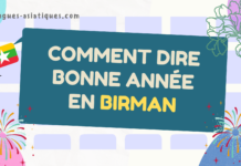 Comment dire bonne année en birman?