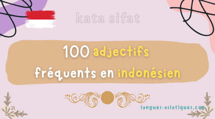 100 adjectifs fréquents en indonésien