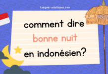 Comment dire bonne nuit en indonésien