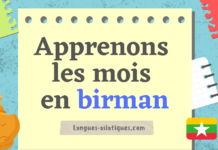 apprenons les mois en birman