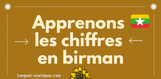 Apprenons les chiffres en birman