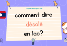 Comment dire désolé en lao Comment dire désolé en lao
