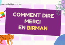Comment dire au merci en birman?