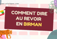 Comment dire au revoir en birman?