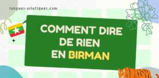 Comment dire de rien en birman?
