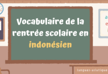 Vocabulaire de la rentrée scolaire en indonésien vocabulaire de la rentree scolaire en indonesien