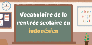 vocabulaire de la rentree scolaire en indonesien