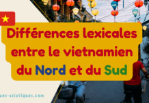 Differences lexicales entre le vietnamien du Nord et du Sud