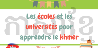 Les écoles et les universités pour apprendre le khmer