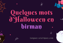 Quelques mots d’Halloween en birman