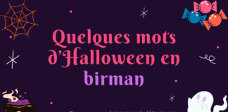 Quelques mots d’Halloween en birman