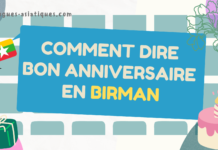 Comment dire joyeux anniversaire en birman