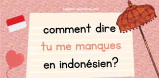Comment dire tu me manques en indonésien