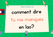 Comment dire tu me manques en lao